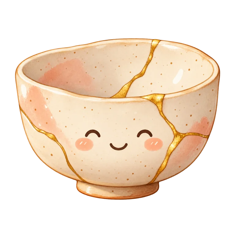 Bol Kintsugi, icône de PeachieFox Atelier
