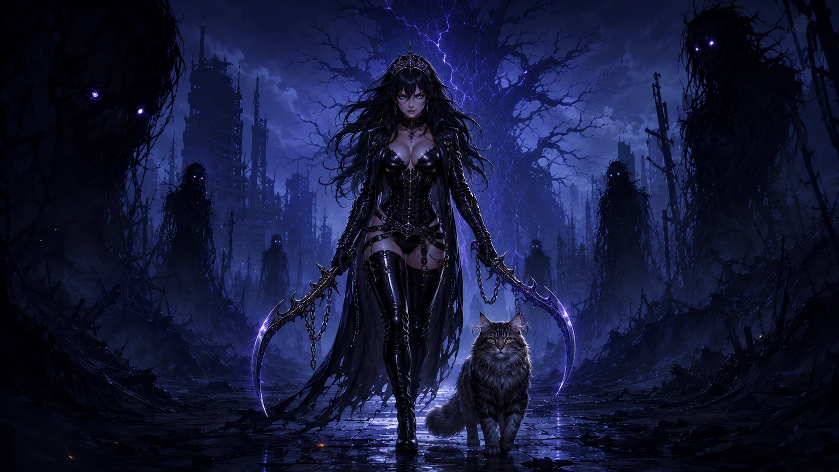Erin et Kaio face au Fog, concept art d’Embers of Fog