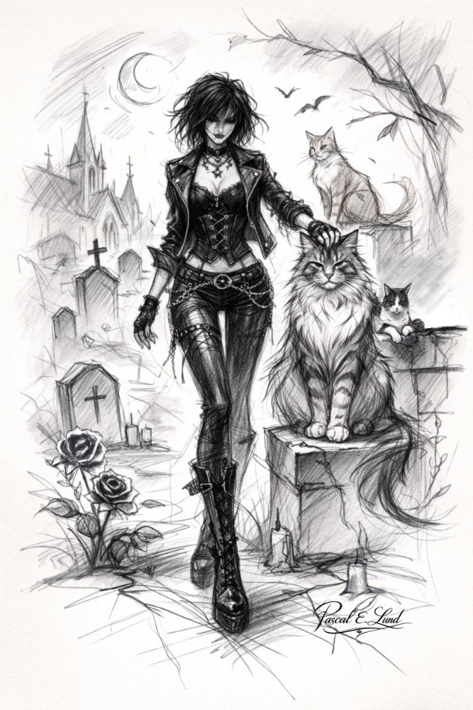 Concept art du personnage de Erin